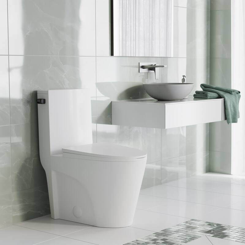 Swiss Madison St. Tropez One-Piece Elongated Toilet Left Side Vortex