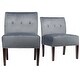 preview thumbnail 8 of 51, Samantha Indoor Living Room Velvet Slipper Chair by Sole Designs
