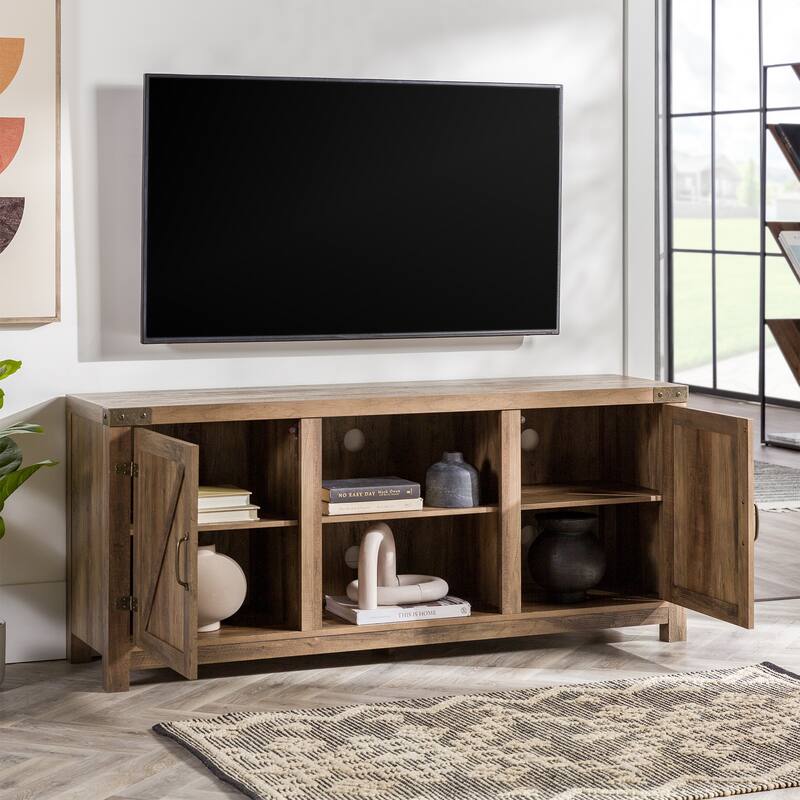 Middlebrook Firebranch 58-inch Barn Door TV Stand