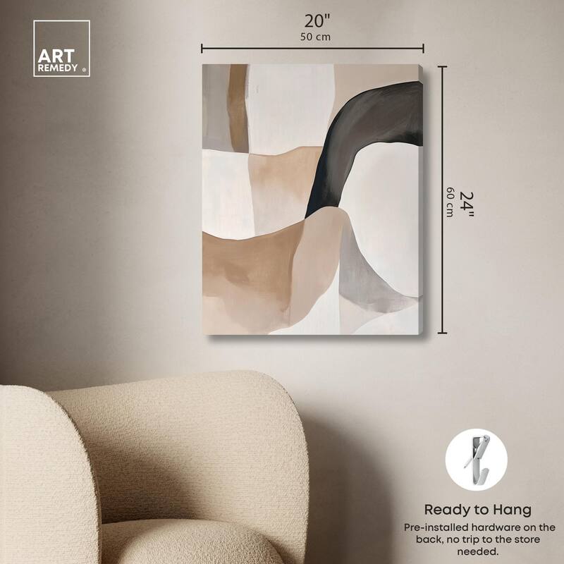 Curvilinear Composition I Canvas by Art Remedy, Gallery Wrapped
