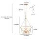preview thumbnail 6 of 7, Rella Modern 4-light Lantern Chandeliers Brass Gold Pendant Lights for Dining Room - D15.5" x H81.5''