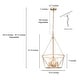 preview thumbnail 9 of 11, Zeci Modern Farmhouse 4-light Gold Lantern Chandelier Cage Ceiling Lights for Dining Room - D15.5'' X H81.5