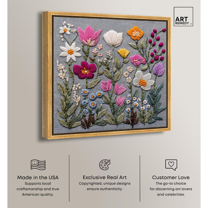Fabric Flora Canvas by Art Remedy