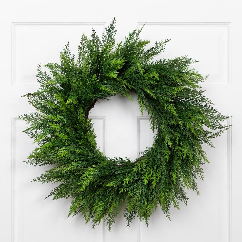 Cedar Artificial Christmas Wreath - 24" - Unlit