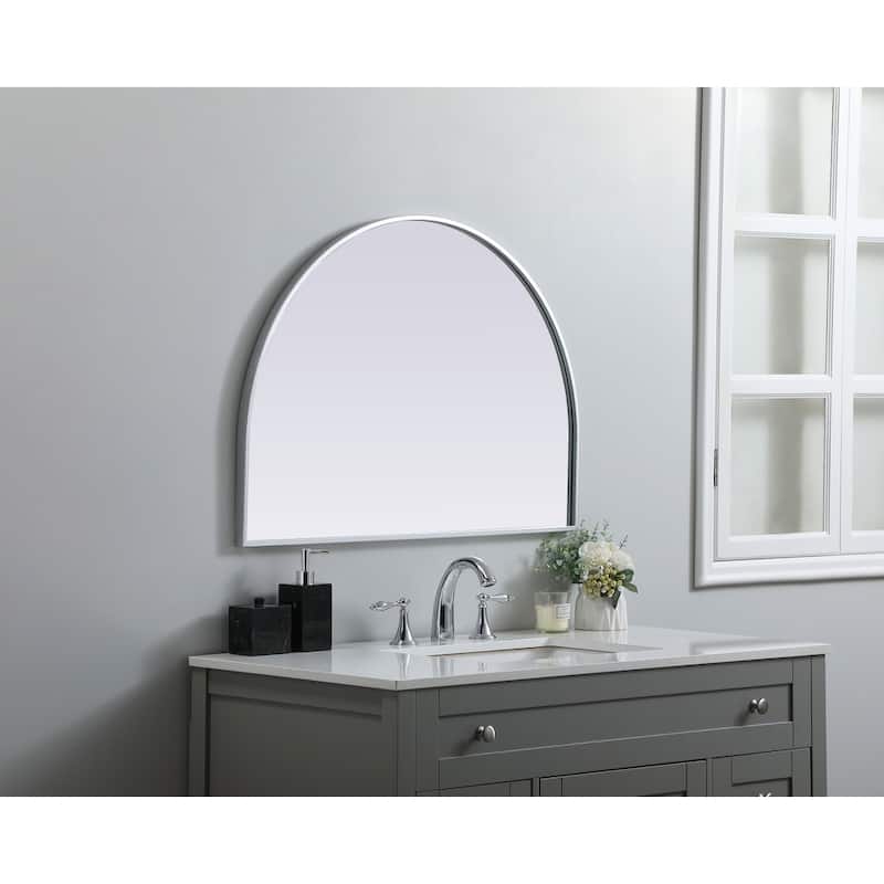Indigo Home Metal Frame Arch Mirror 33x24 Inch