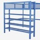 preview thumbnail 7 of 47, Full Size Metal Loft Bed with 4-Tier Storage Shelves and Ladder