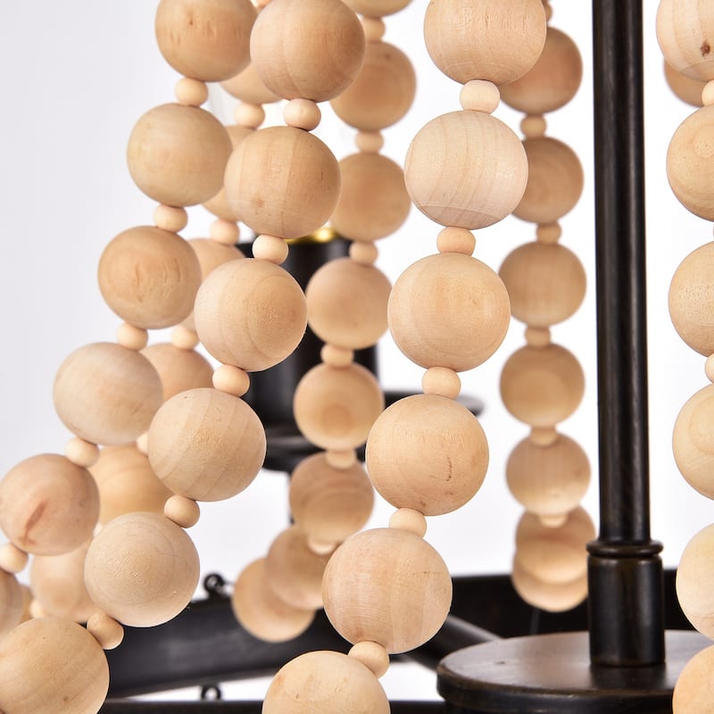 Mawson 6-Light Candle Style Chandelier With Wood Accents