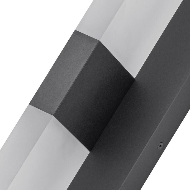Dimmable LED Wall Sconce - Matte Black T-Shaped Frosted Acrylic