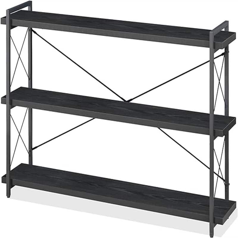 Bookshelf - 12"D x 57"W x 35"H - Black