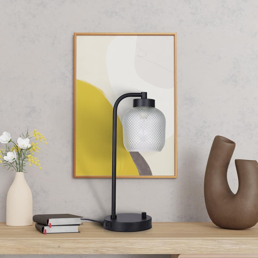 Kenroy Home Prismatic 1-Light Desk Lamp - Black