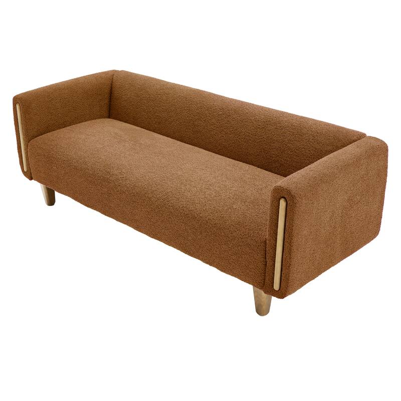 Christopher Knight Home - Soft Upholstered 78.7" 3-Seater Sofa with Rubberwood Legs