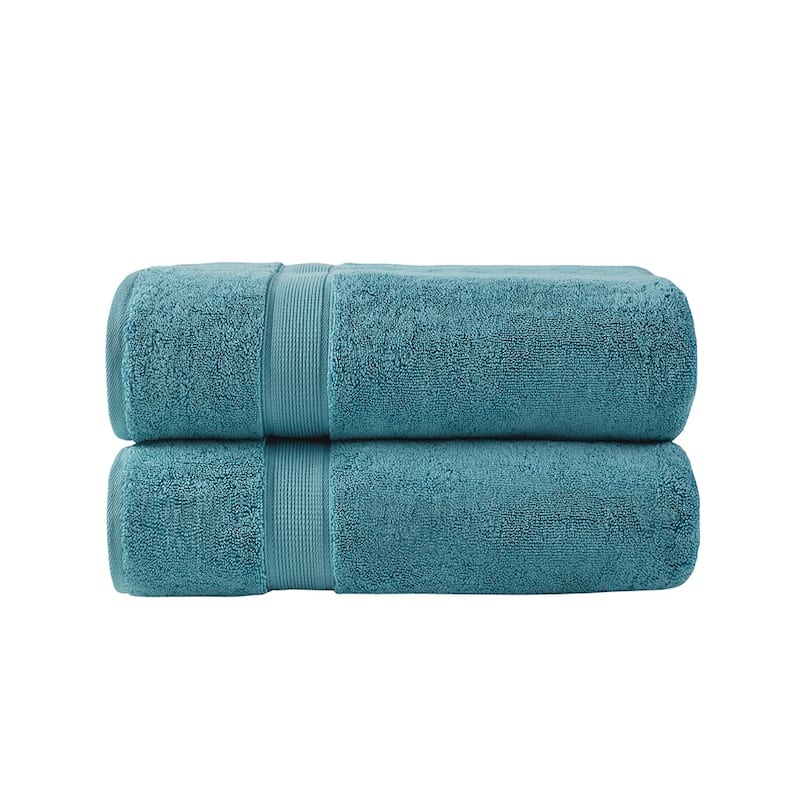 Madison Park Signature 800GSM Ultra-Soft 100% Cotton Absorbent Towel Set - 2-Piece - Aqua