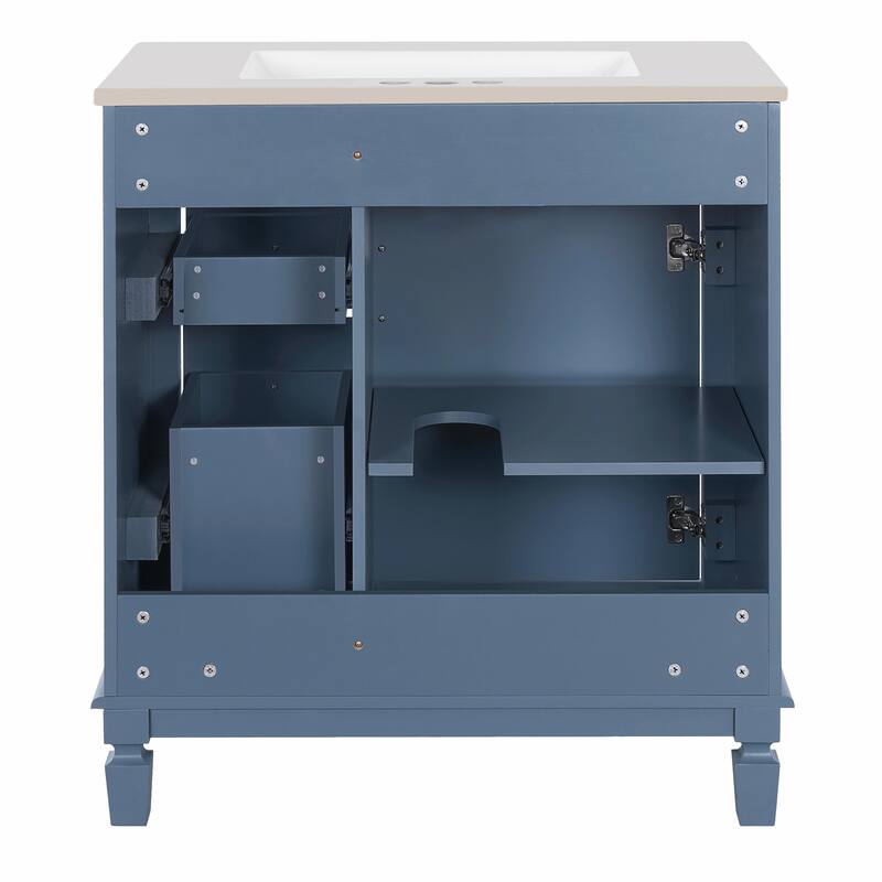 30" Bathroom Vanity with Ceramic Sink