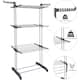 Clothes Drying Rack Folding Clothes Rail 4 Tier with Two Side Wings ...
