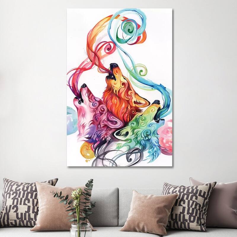 iCanvas "Howling Wolf Triad II" by Katy Lipscomb Canvas Print