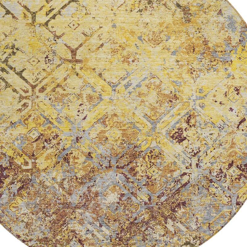 HomeRoots Geometric Transitional Rectangle Outdoor Rug