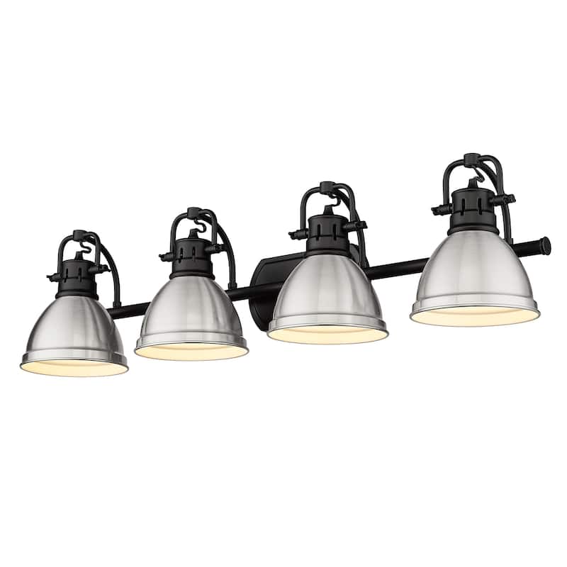 Duncan 4-light Bath Vanity - Matte Black with Pewter