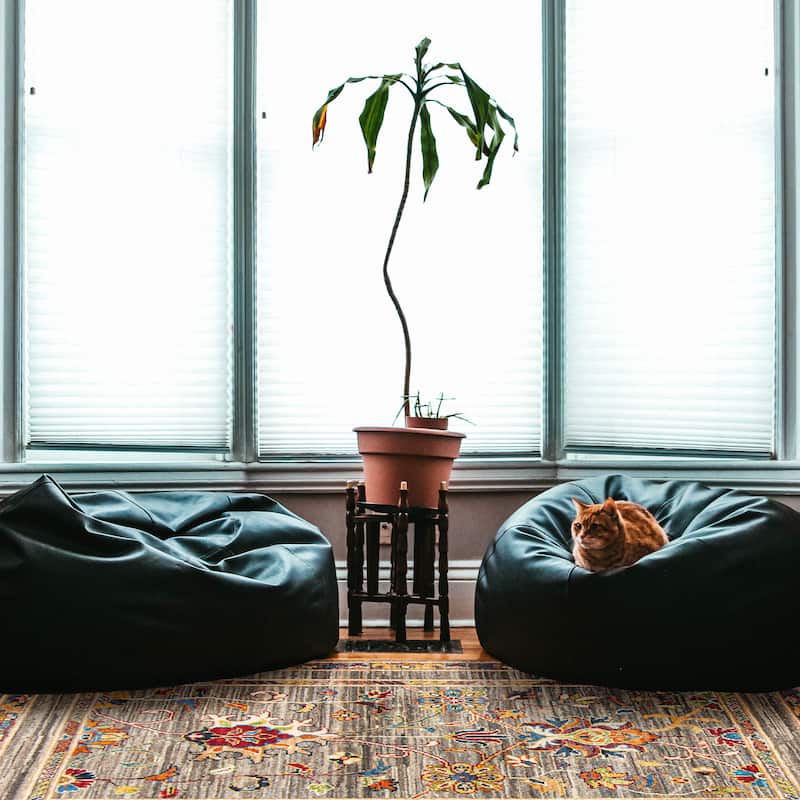 ECARPETGALLERY Hand-knotted Uzbek Ghazni Grey Wool Rug - 2'9 x 3'11