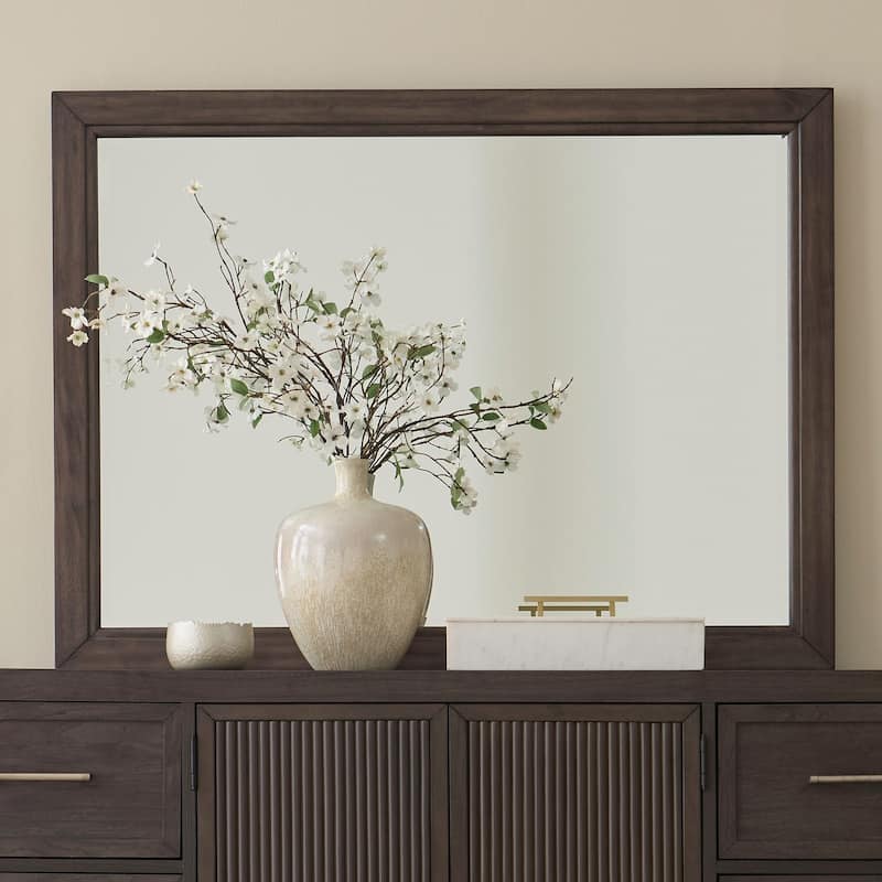 Liberty Furniture Modern Edge Landscape Mirror - Caffe Brown - Width 47" x Depth 1" x Height 35" - Caffe Brown