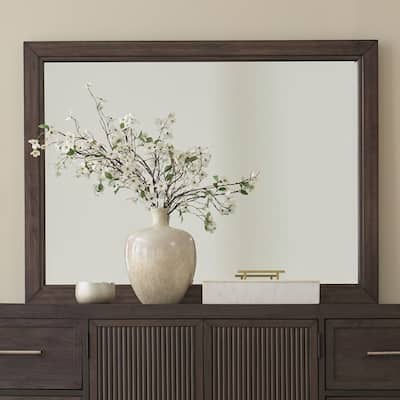 Liberty Furniture Modern Edge Landscape Mirror - Caffe Brown - Width 47" x Depth 1" x Height 35"