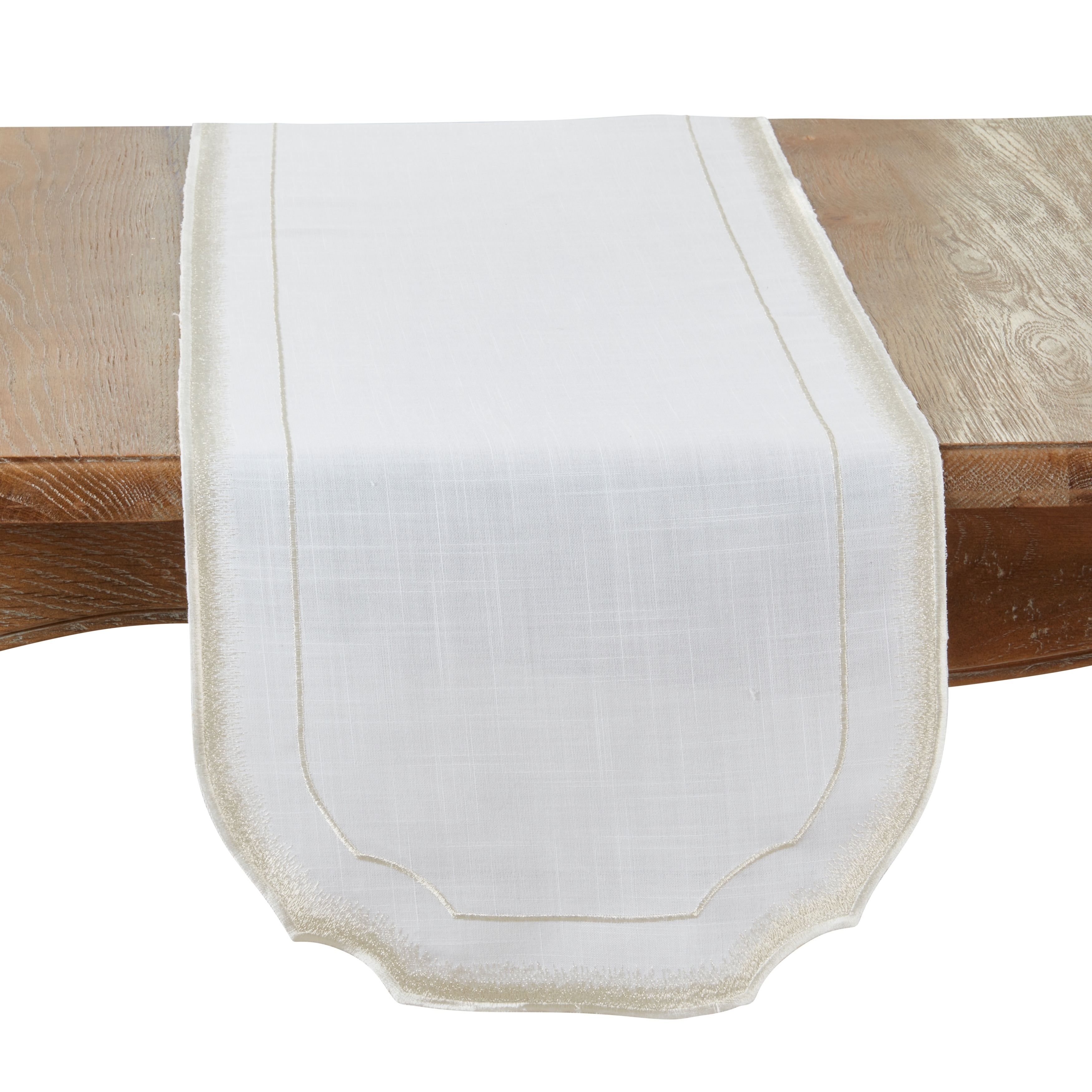 Elegant Embroidery Detail Table Runner
