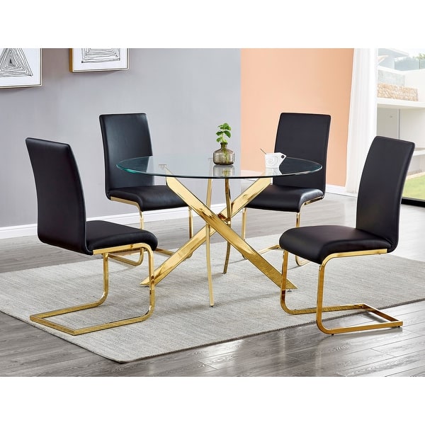 Best Master Furniture T01 Round Glass Dining Table Bed Bath & Beyond