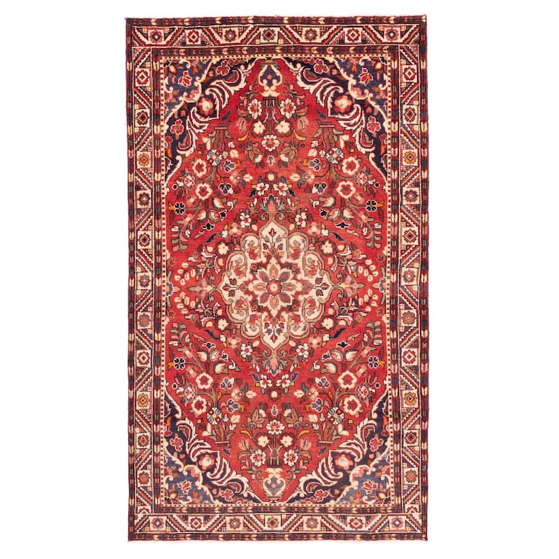 ECARPETGALLERY Hand-knotted Anadol Red Wool Rug - 5'0 x 9'0