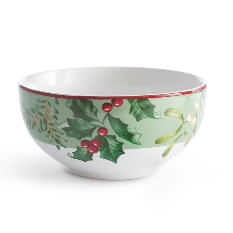 222 Fifth Christmas Foliage 12 Piece Dinnerware Set
