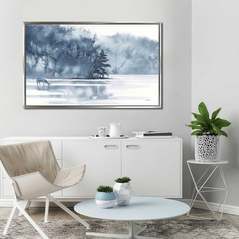 "Winter Lake" Print on Floating Canvas