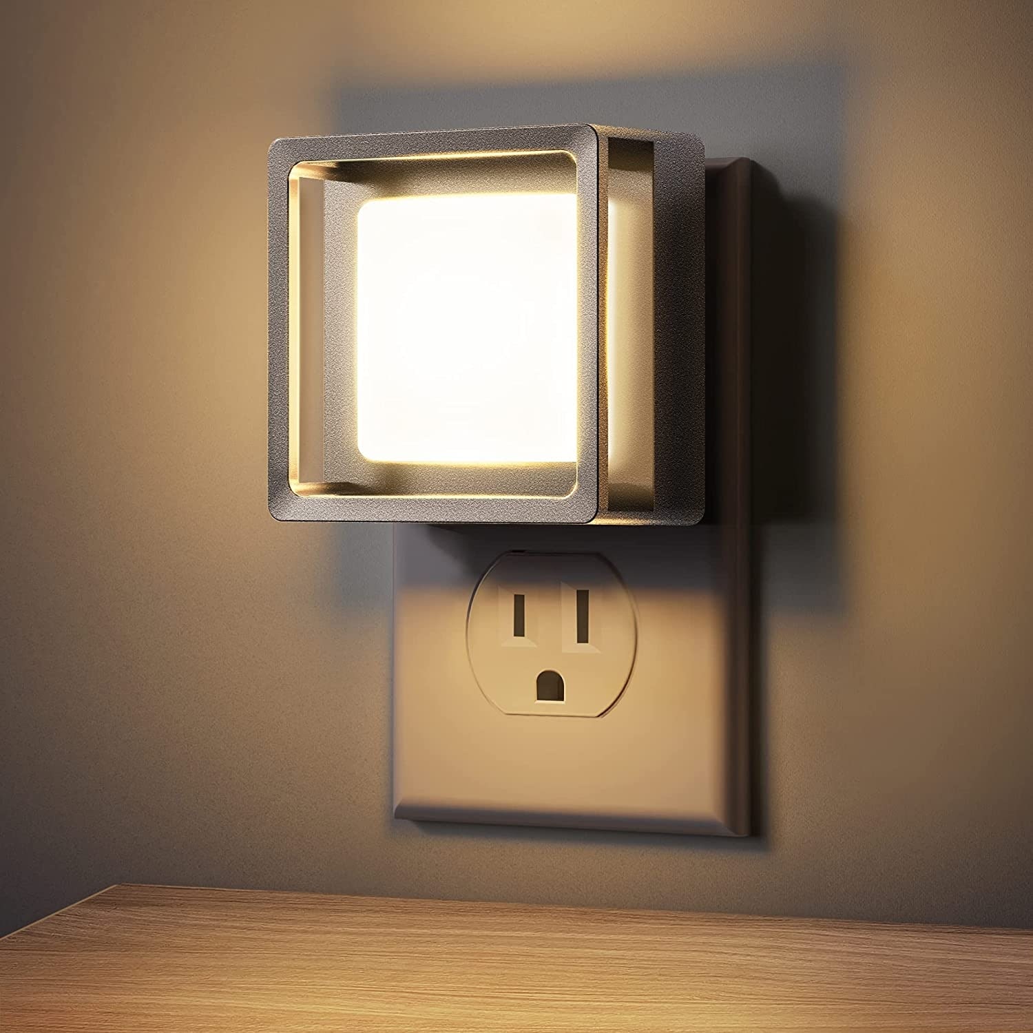 Modern plug shop in night light