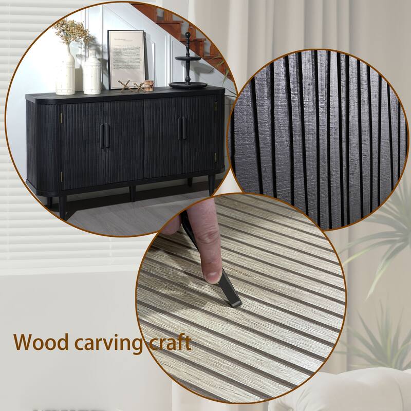 Modern Accent Buffet Cabinet with Adjustable Shelves