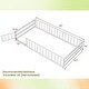 preview thumbnail 26 of 36, Twin Size Kids Wood Montessori Floor Bed with Door and Fence