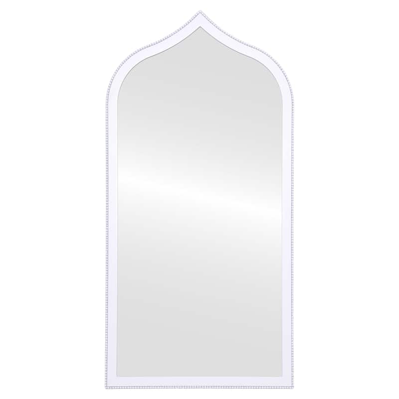 Van Buren Framed Full Length Mirror - Teardrop Cathedral - 23.4x47.4 - White