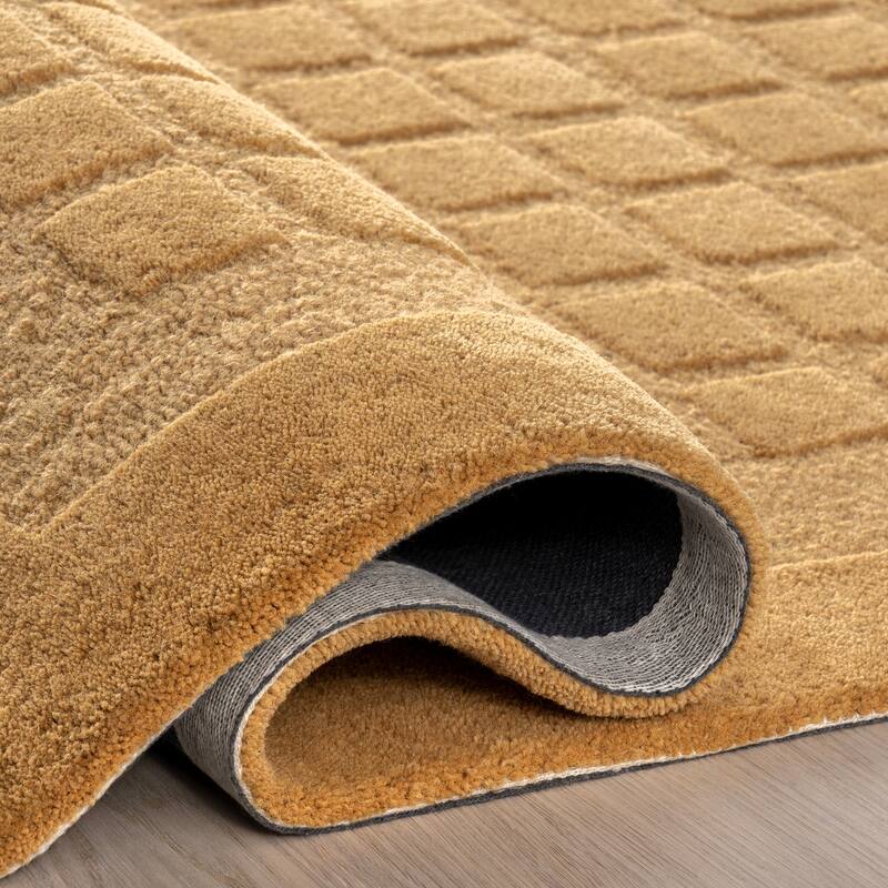 Fritz Checkered Wool Area Rug