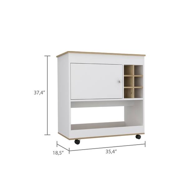 Bar Back Cubbies Bar Cart Lower Panel With Six Bottle Cubbies - Bed Bath & Beyond - 39807596