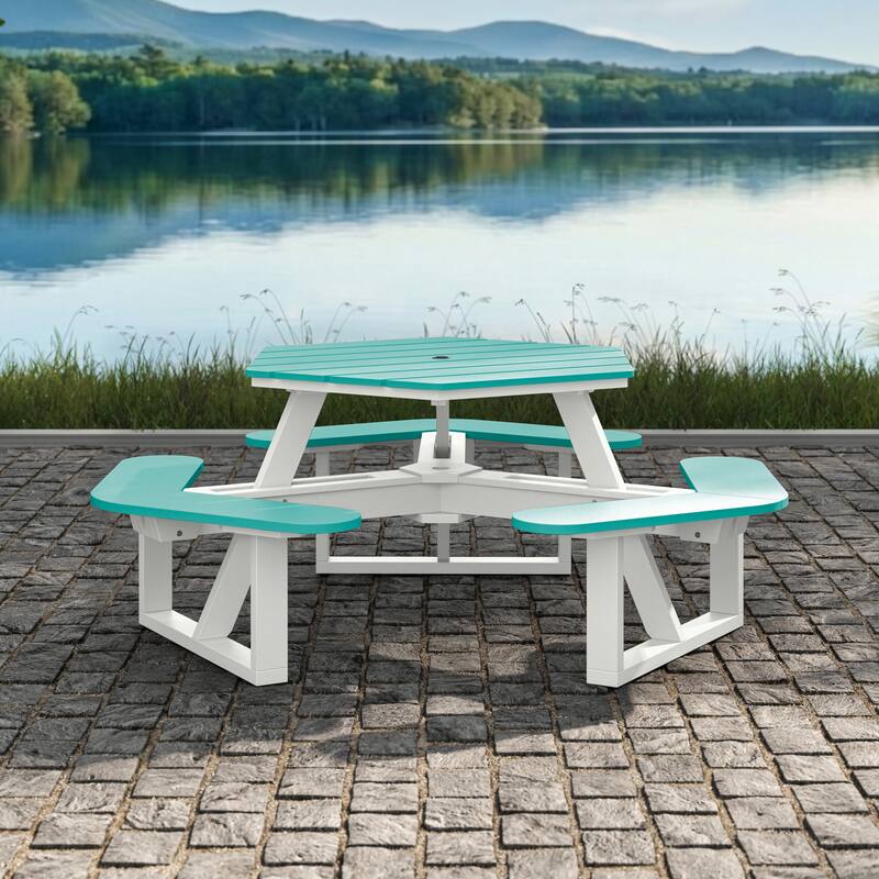 Shoreline Hexagon Picnic Table