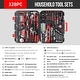 preview thumbnail 2 of 8, 328-Piece Mechanics Tool Set with Case, 1/4-Inch and 1/2-Inch Drive, Wrenches and Screwdrivers