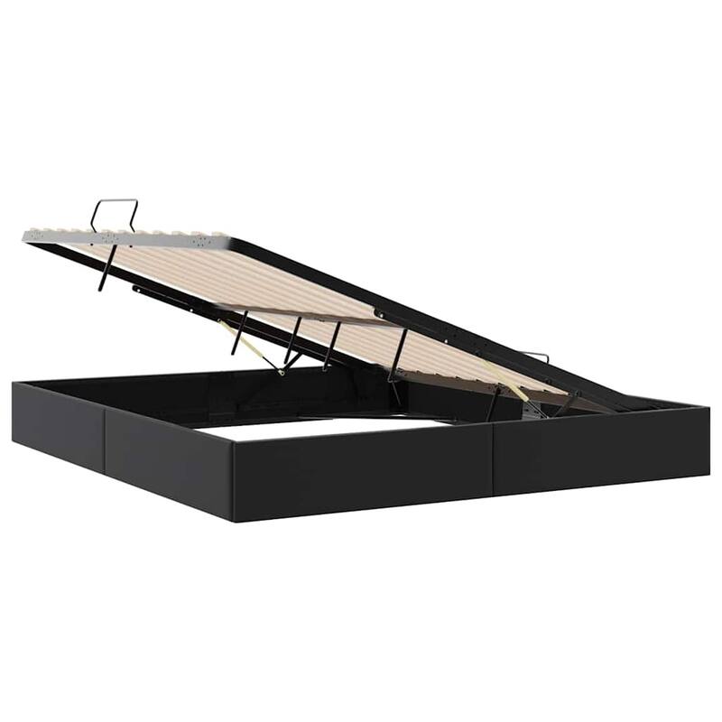 vidaXL Storage Bed with Mattress in Faux Leather