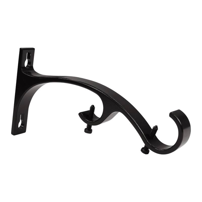 Lumi 1 in. & 3/4 in. Dia. Double Curtain Rod Bracket (4-Pack)