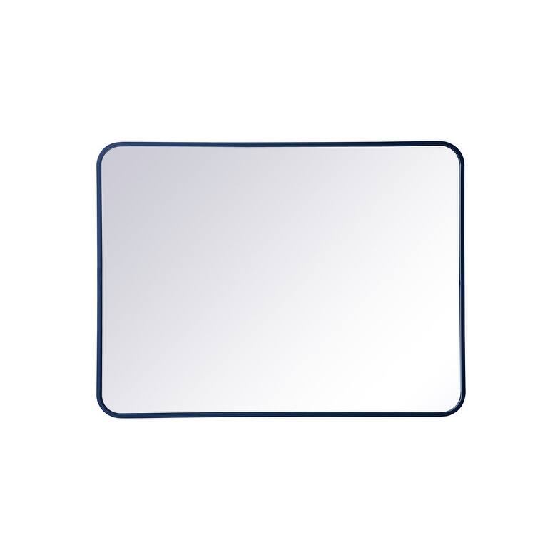 Ezra Soft Corner Metal Rectangular Mirror