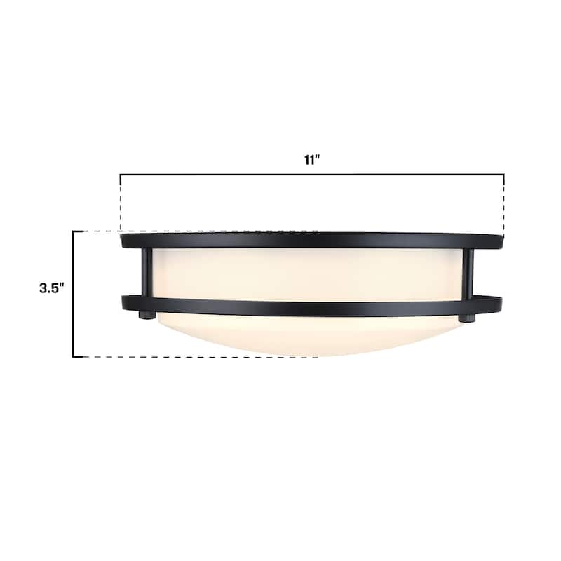 Westinghouse Lighting Lauderdale 11 Inch 23 Watt LED Indoor Flush Mount Ceiling Fixture with Color Temperature Selection