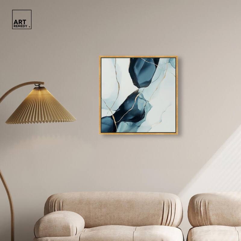 Cerulean Flow III Canvas by Art Remedy