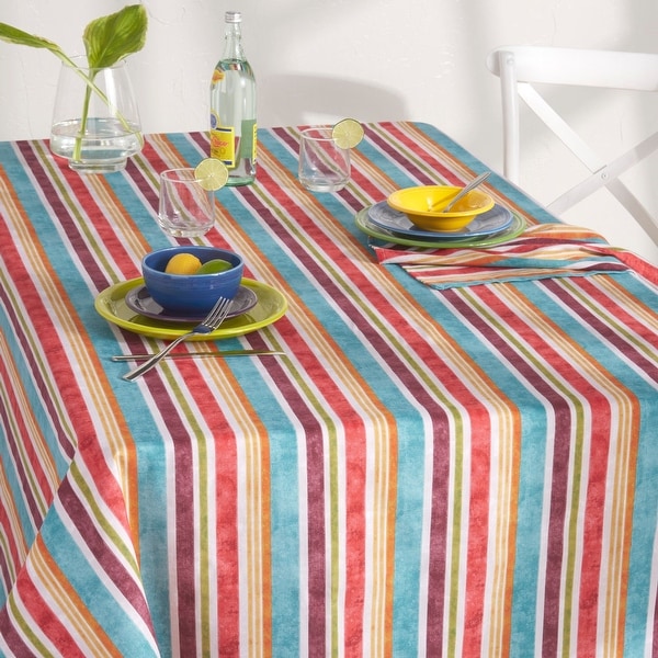 Fiesta Cameron Stripe Fabric Tablecloth. Opens flyout.
