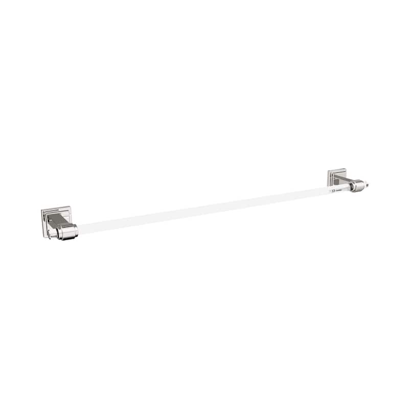Amerock Glacio 24" Towel Bar - Clear / Polished Nickel