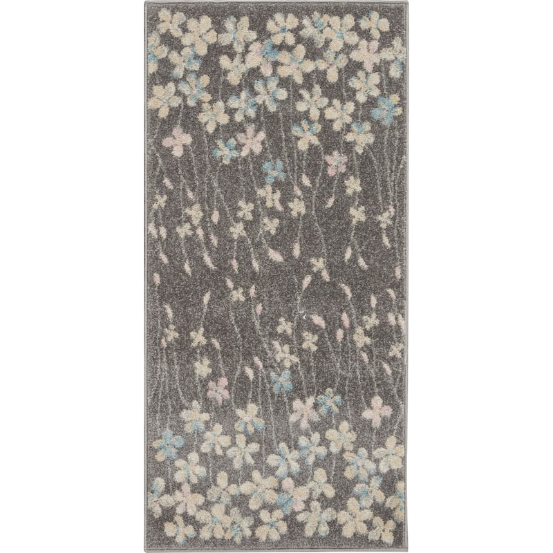 HomeRootsFloral Contemporary Rectangle Area Rug - 48' X '24' X '0.5