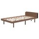 preview thumbnail 27 of 30, Twin Size Bed Frame with Storage Headboard and USB Ports, Kids Twin Bed with Support Slat, Wooden Twin Platform Bed for Bedroom