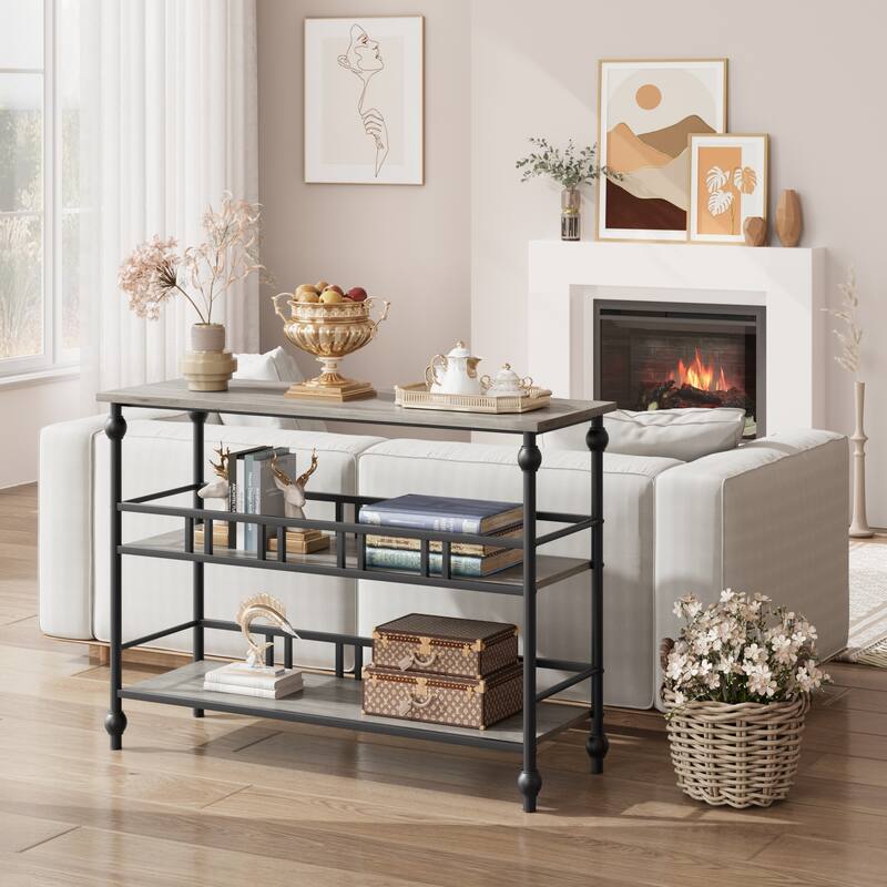 Console Table, 3-Tier Sofa Tables Narrow Entryway Table