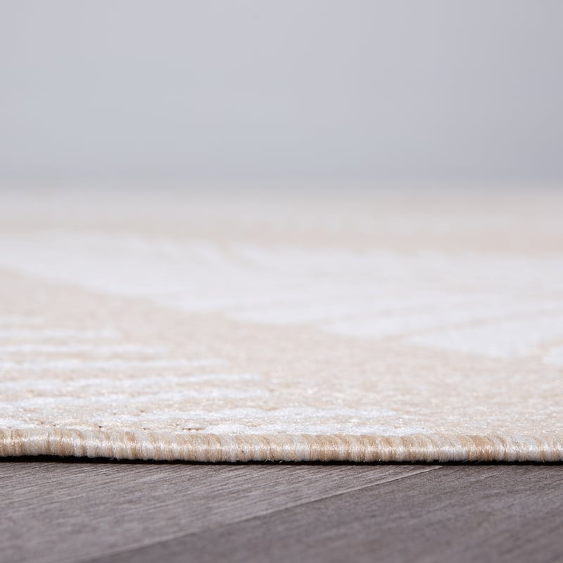 World Rug Gallery Distressed Palm Leaves Textured Flat Weave Indoor/Outdoor Area Rug