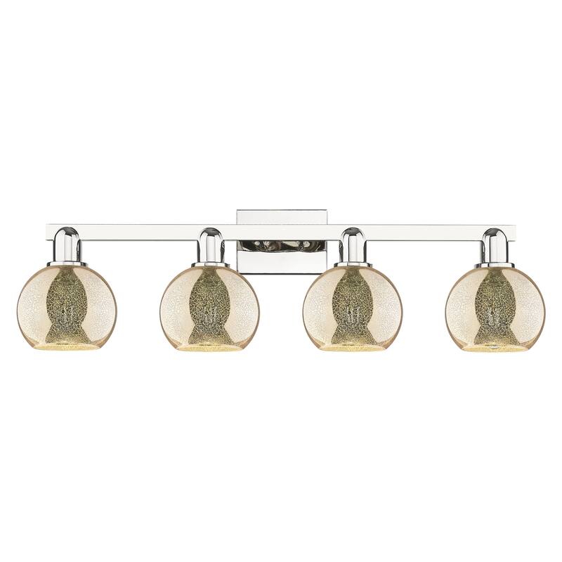 Innovations Lighting Endless Possibilities Arcadia - Athens - 4 Light 33" Bath Vanity Light - Mercury/Polished Nickel