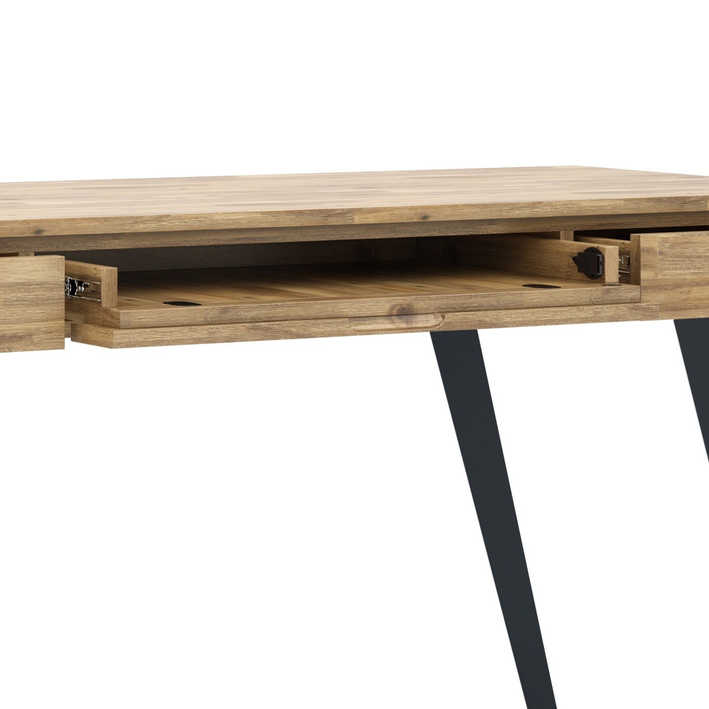 Wyndenhall Mitchell Solid Acacia Wood Modern Industrial 54 Inch Wide Desk Overstock 20677589
